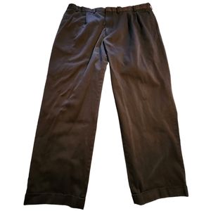 🤩Vintage Lands' End Men's Brown Cuffed Pants Size 44x30 F25